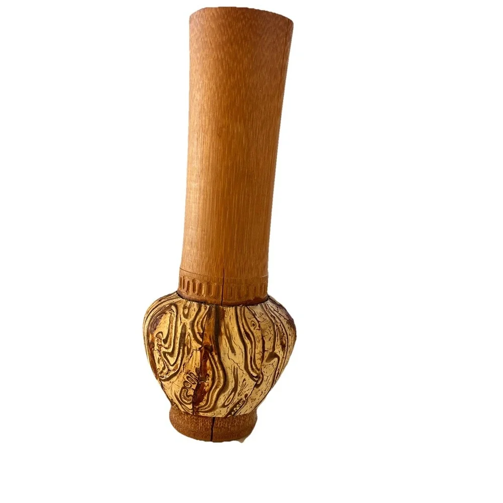 Vintage Bamboo Ikabena Vase Handcrafted